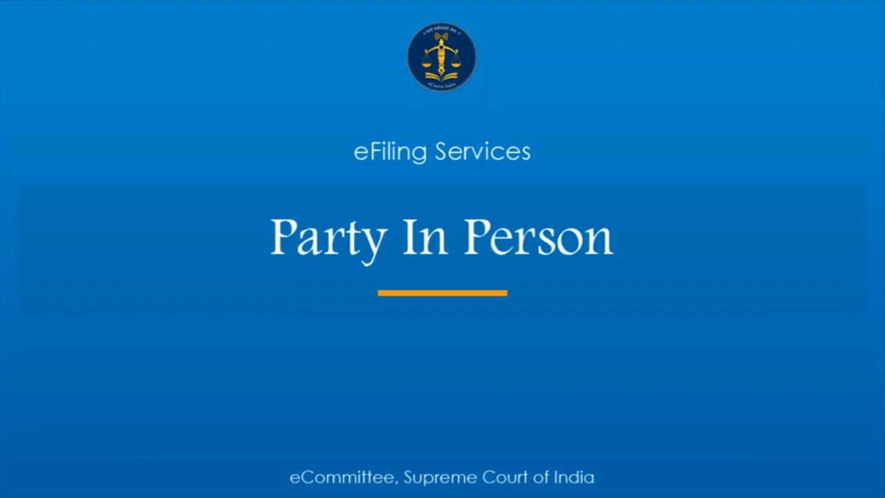 New user registration by Litigant and applying as party in person